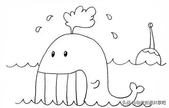 100个海洋动物简笔画彩色,海洋动物简笔画大全简单又漂亮