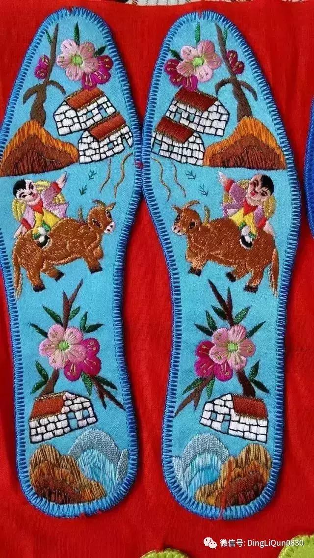 鞋垫手工刺绣最好看复杂的图案,刺绣作品展示简单