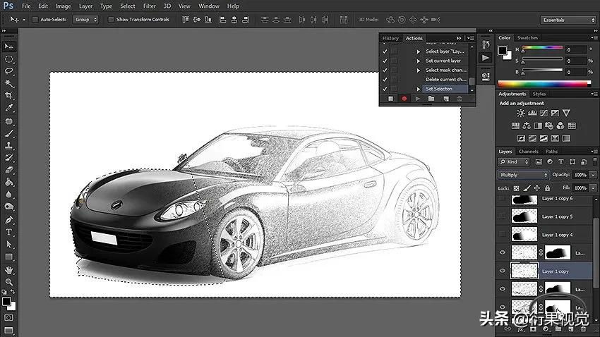 ps软件怎么制作照片,ps创意素描教程