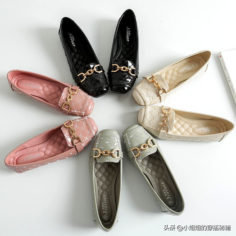 赫本风穿搭秋冬鞋,入秋女鞋平底