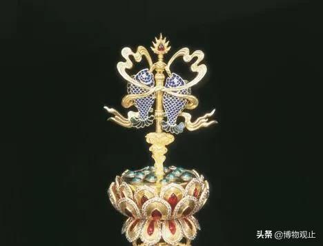 铜质藏传法器五股金刚,藏传佛教法宝图