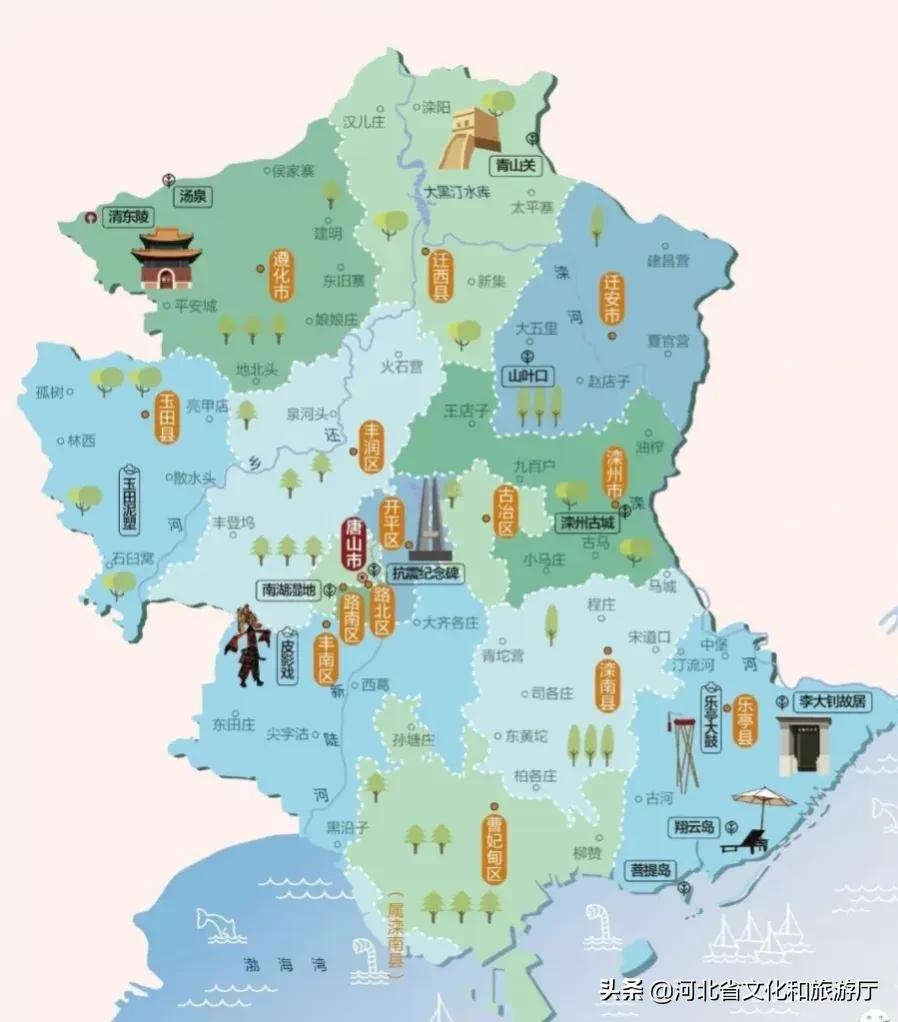 河北旅游地图高清大图,河北旅游示意图大全