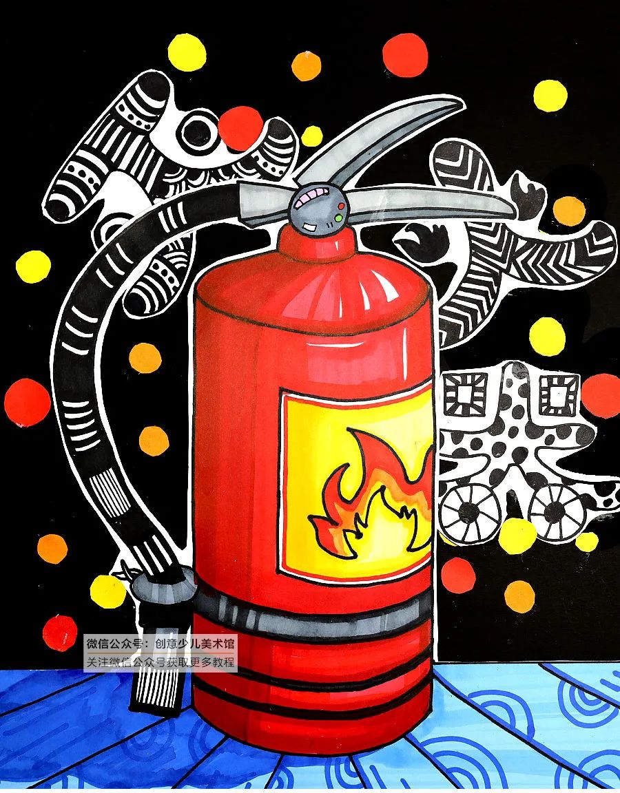 儿童画灭火器的教学目标,创意儿童画教程丙烯