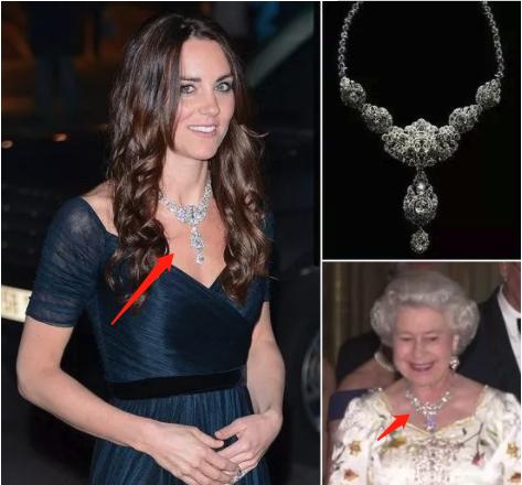 戴安娜给凯特王妃留下的珠宝,凯特王妃戴过戴安娜的什么珠宝