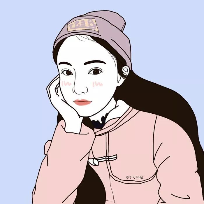 森系简约黑白手绘头像,个性原宿风手绘头像