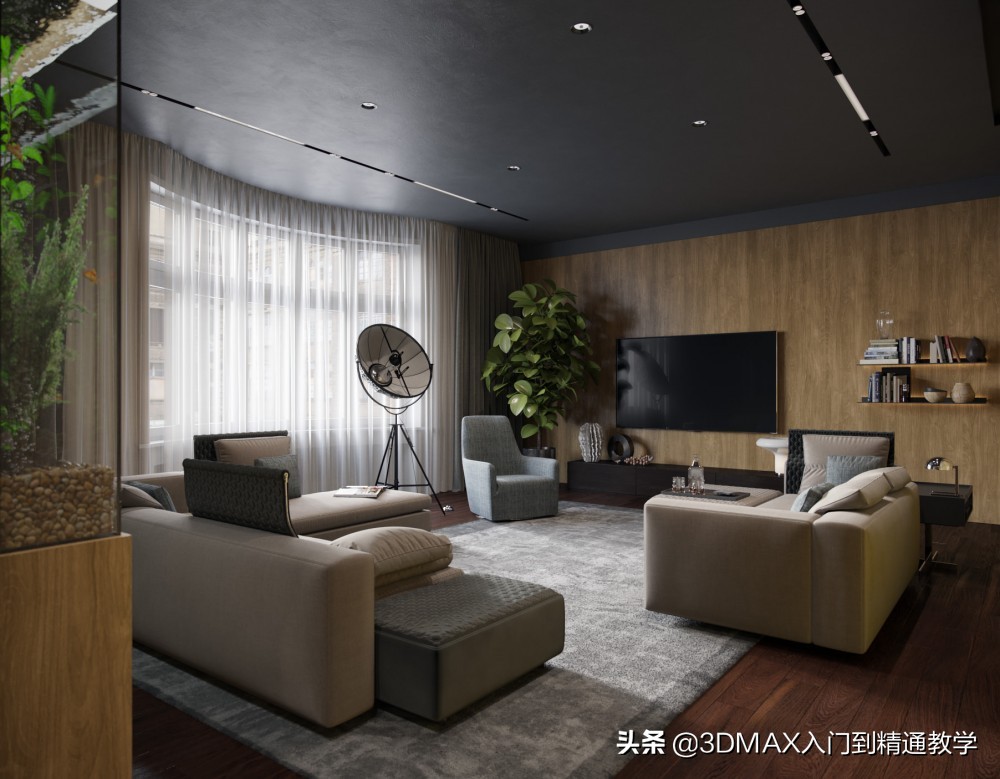 耗时8周，做的逼真现代公寓客厅，带大家看看大神的作品