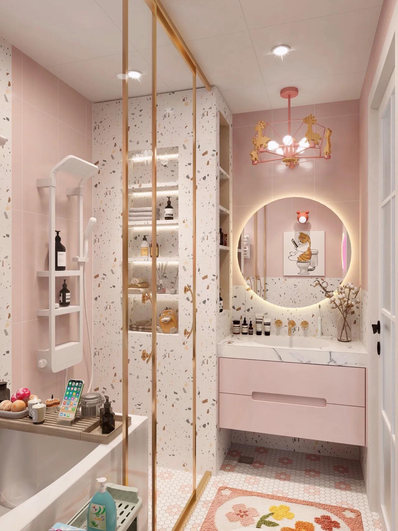 5平米浴室干湿分离,主卧4平米浴室干湿分离