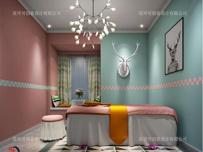 美容院装修空间设计,美容院屋顶软装设计