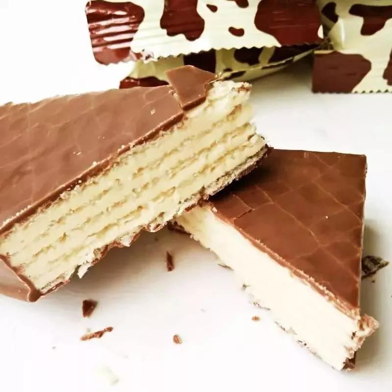 konti巧克力味威化饼干165g,俄罗斯进口夹心巧克力康吉