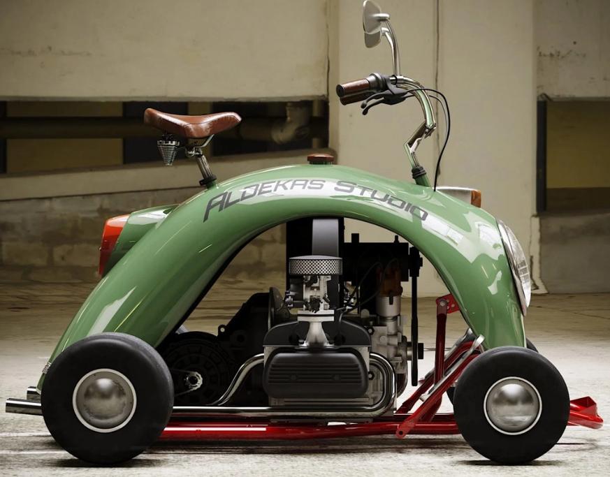 甲壳虫粉色老爷车,迷你甲壳虫车