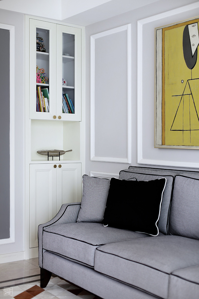 135平方米美式3房2厅精装修效果图,110平的美式风格三居清新优雅