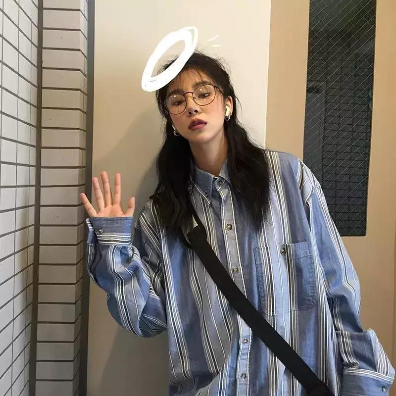 春季新款时尚百搭大码衬衫,爆款秋冬时尚衬衫第二件免费