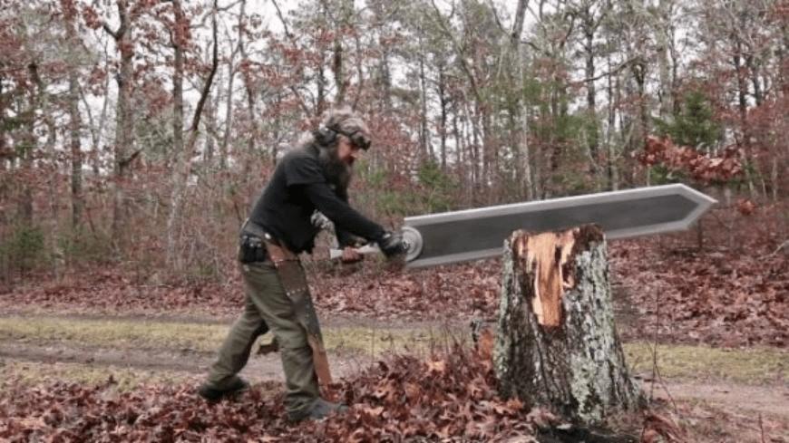 雁翎刀日本刀,双手长柄雁翎刀