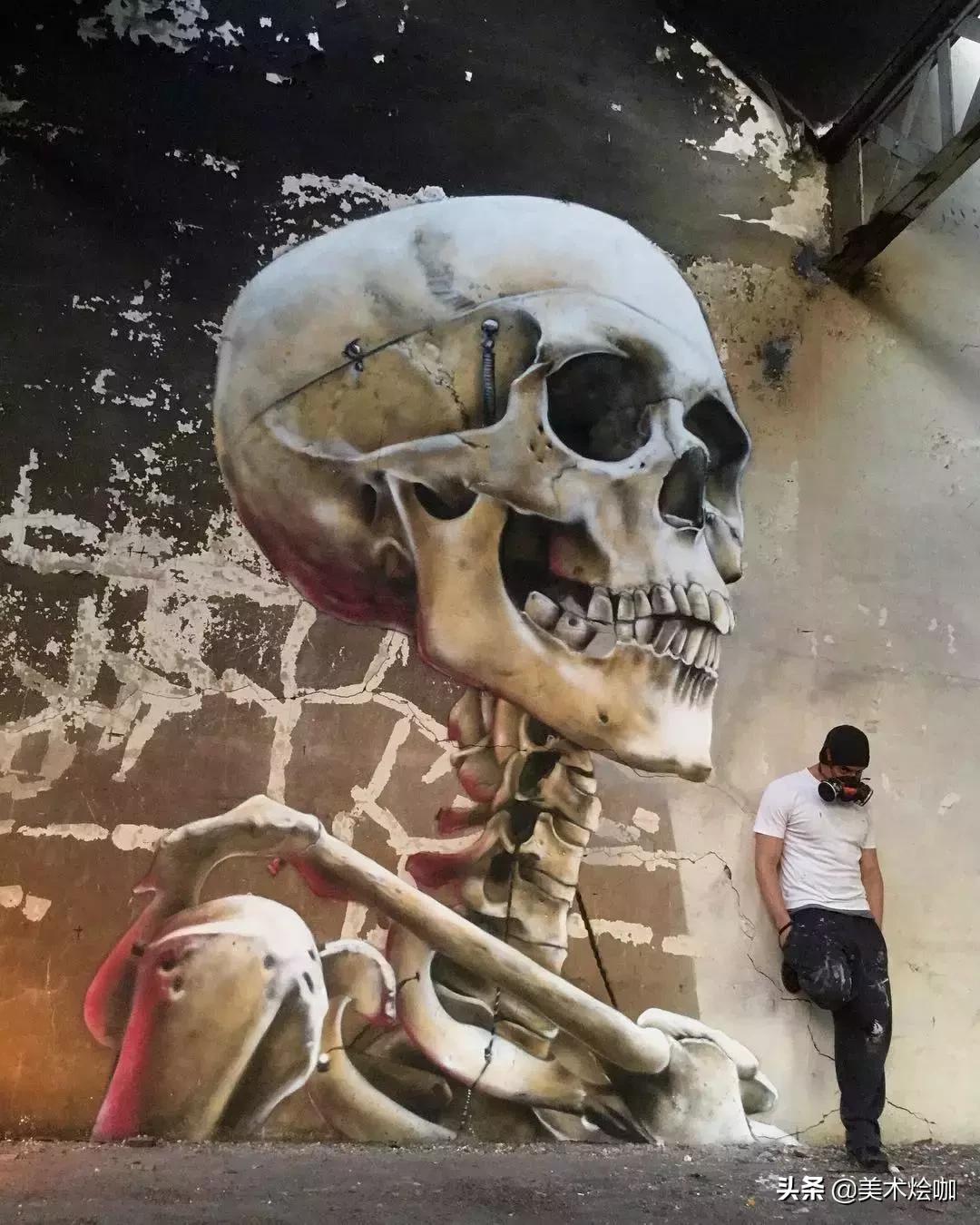 极具张力的墙绘作品,简单3d创意墙绘大全