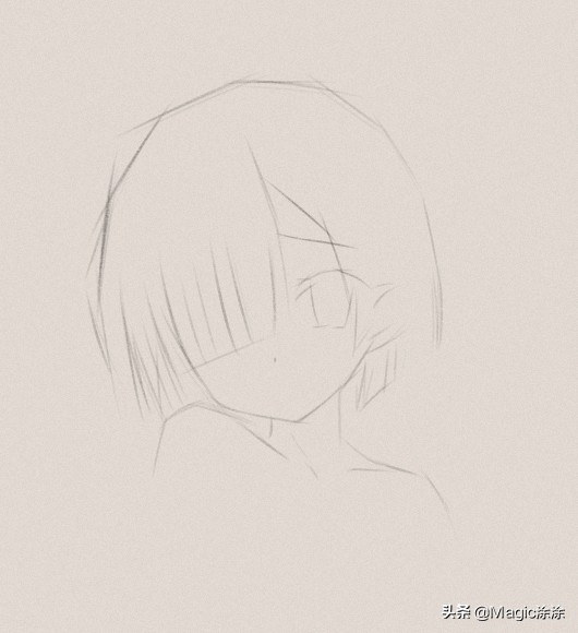 动漫人物绘画蕾姆线稿图,动漫手绘蕾姆教程