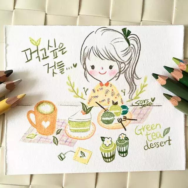 哈士奇的简笔画图片用彩铅画的,儿童彩铅简笔画6-12岁美观小人