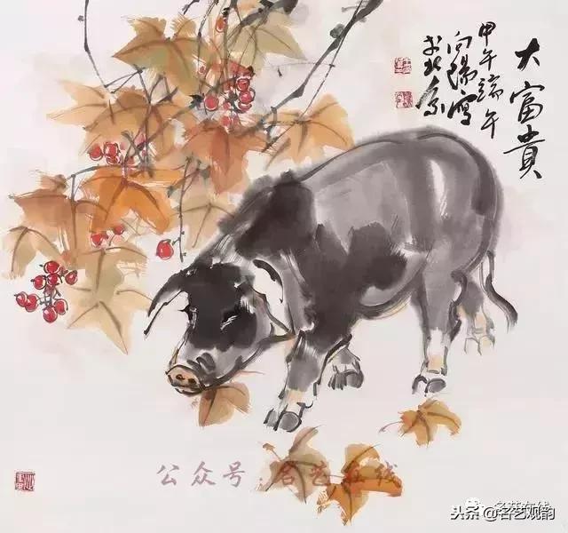 小朋友画猪简单又好看,猪年画猪中国画