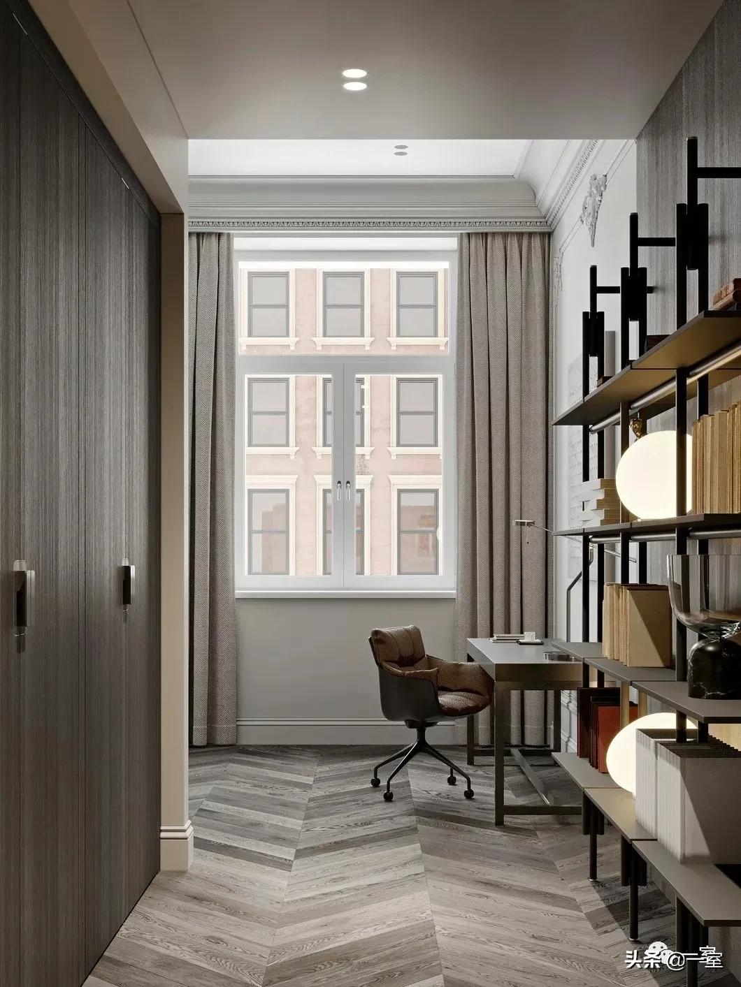 餐厅书房一体设计,书房客房一体设计