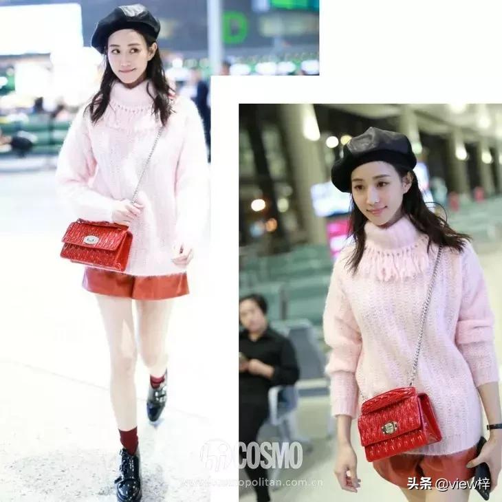 刘雯同款羊毛衫穿搭,初恋风的毛衣