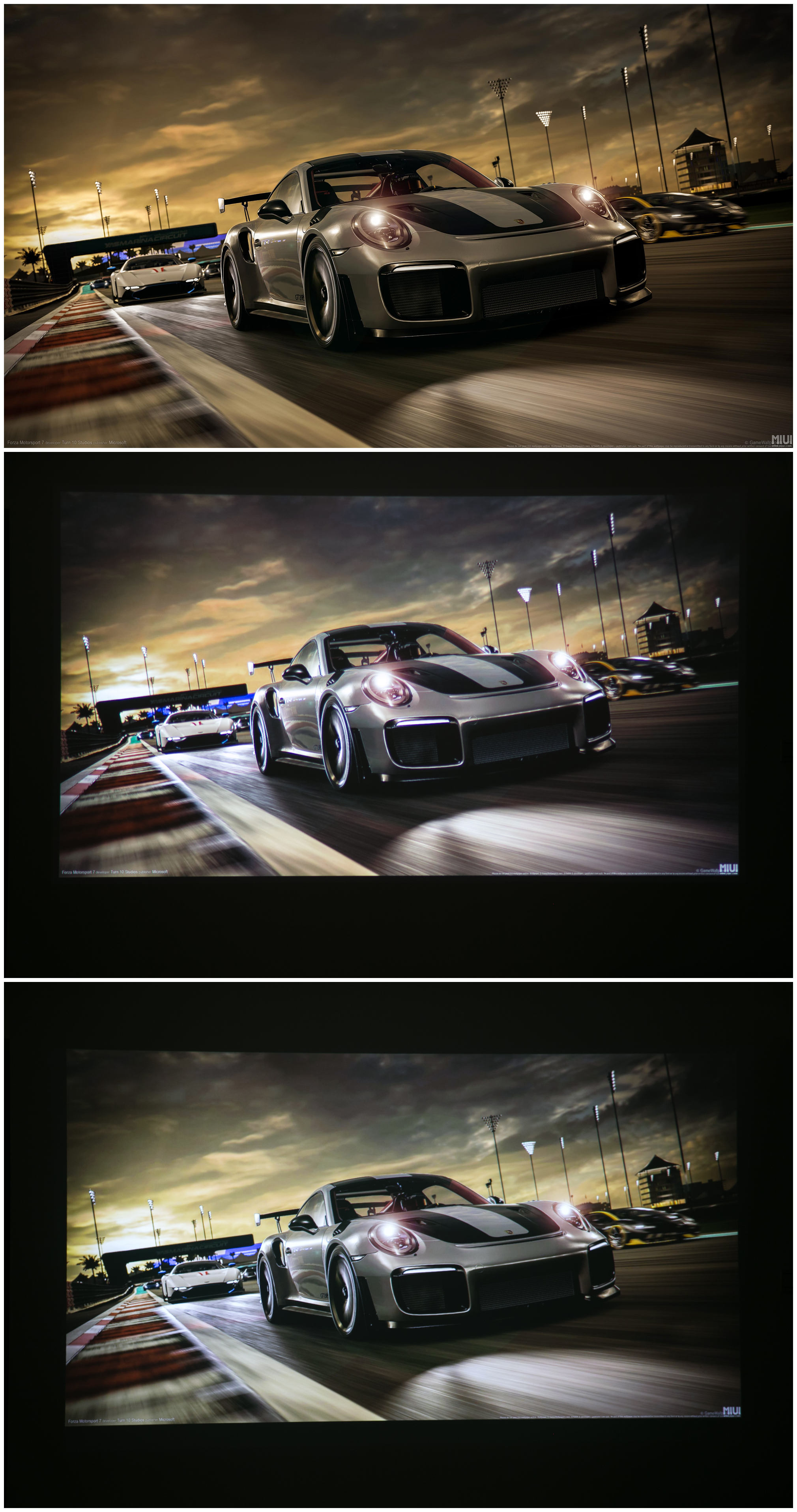 4k投影看1080p效果,全面屏对比