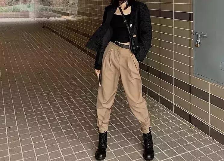 粗腿显瘦裤子加绒加厚200斤,比较适合粗腿的裤子