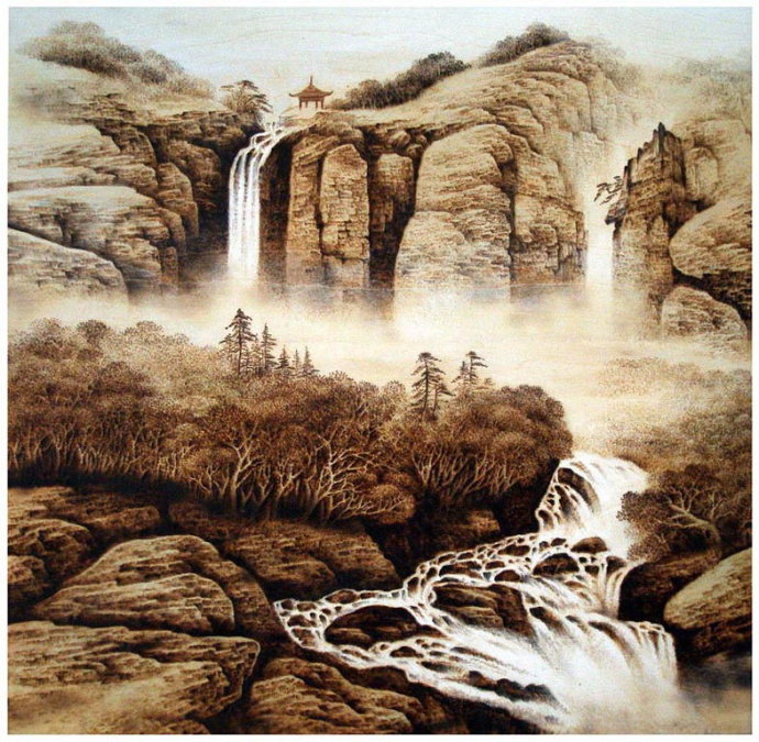 田玉田烙画动物作品欣赏,田玉田烙画多少钱