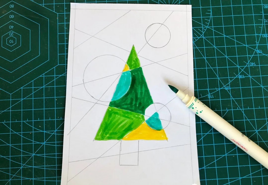 圣诞树卡片手工制作,简单圣诞树画法手绘