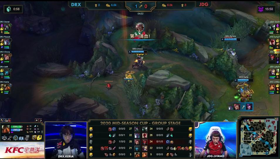 英雄联盟：Zoom铁男三杀打出气势，JDG翻盘双杀DRX，即将对阵FPX