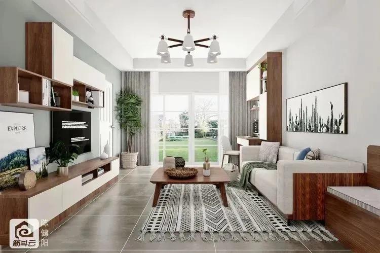 客厅装修设计高级感图文,挑空客厅十字圆顶装修效果图