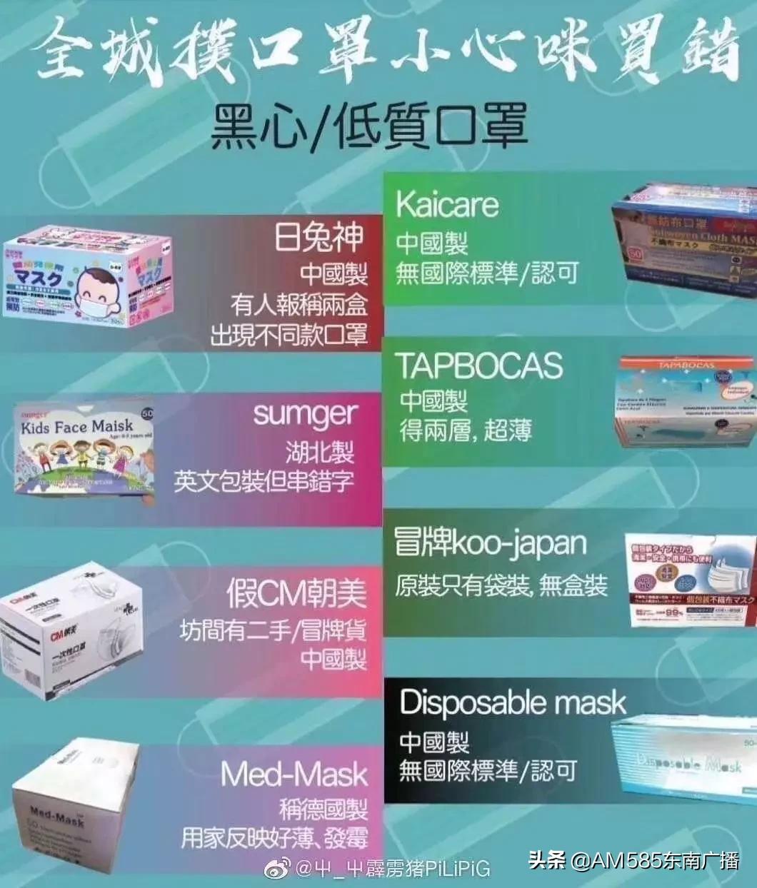 曝光医用口罩,网上曝光的口罩