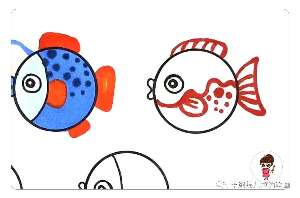 如何画100种小鱼简笔画,简单漂亮的小鱼简笔画