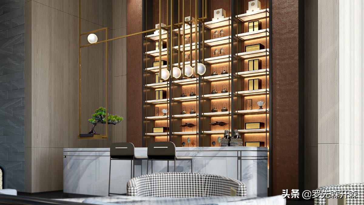 中山大信海岸花园营销中心装修设计实景——素净淡雅