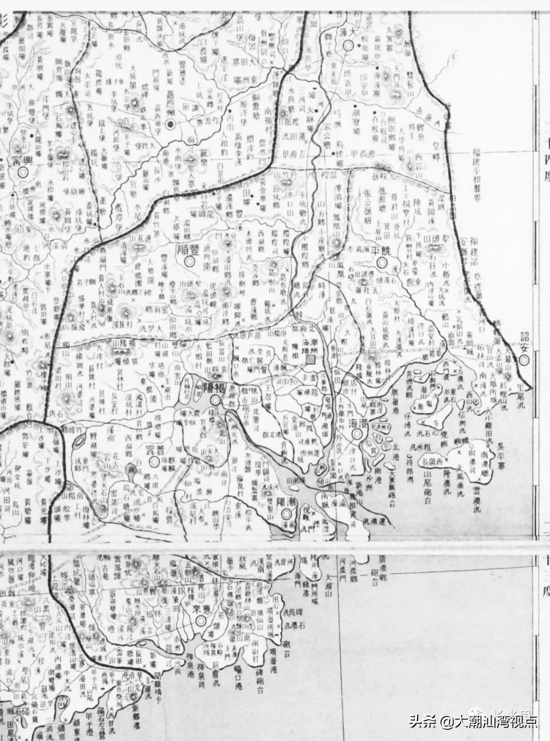这是一张中国地图,潮汕历史地图全图