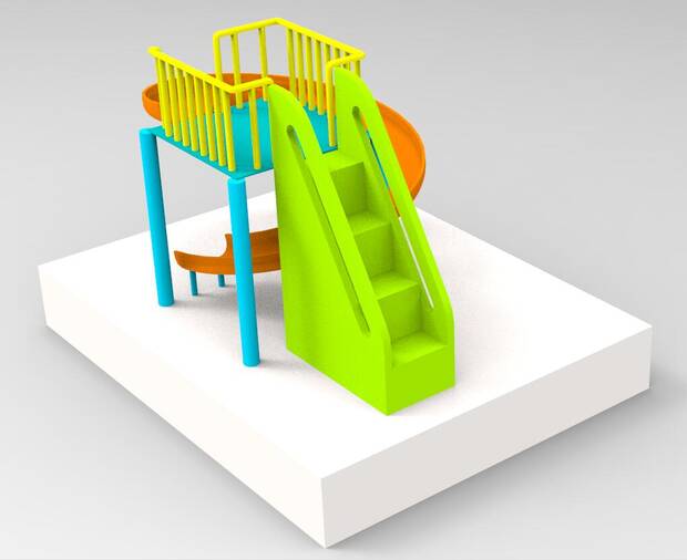 caxa3d实体设计滑梯,caxa三维球旋转教学