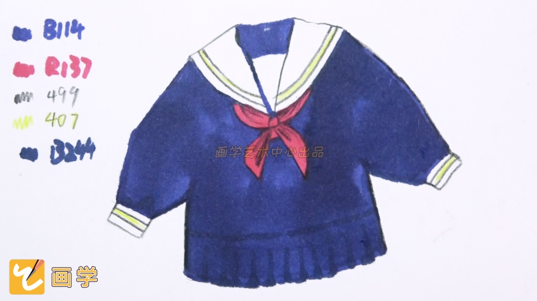 可爱简笔画教程,用马克笔画衣服教程简笔画