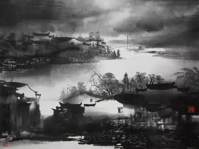 一种水墨画的意境美让人沉醉,一幅水墨画演绎天地自然之美