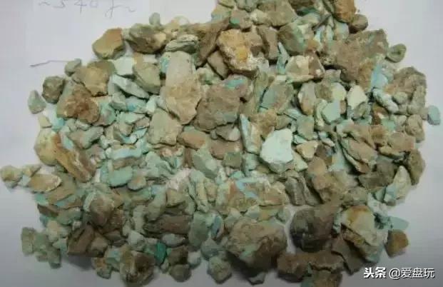 美国天然绿松石真品,美国老料绿松石