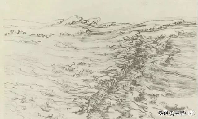 国画山水的水的画法,国画水的画法视频教程