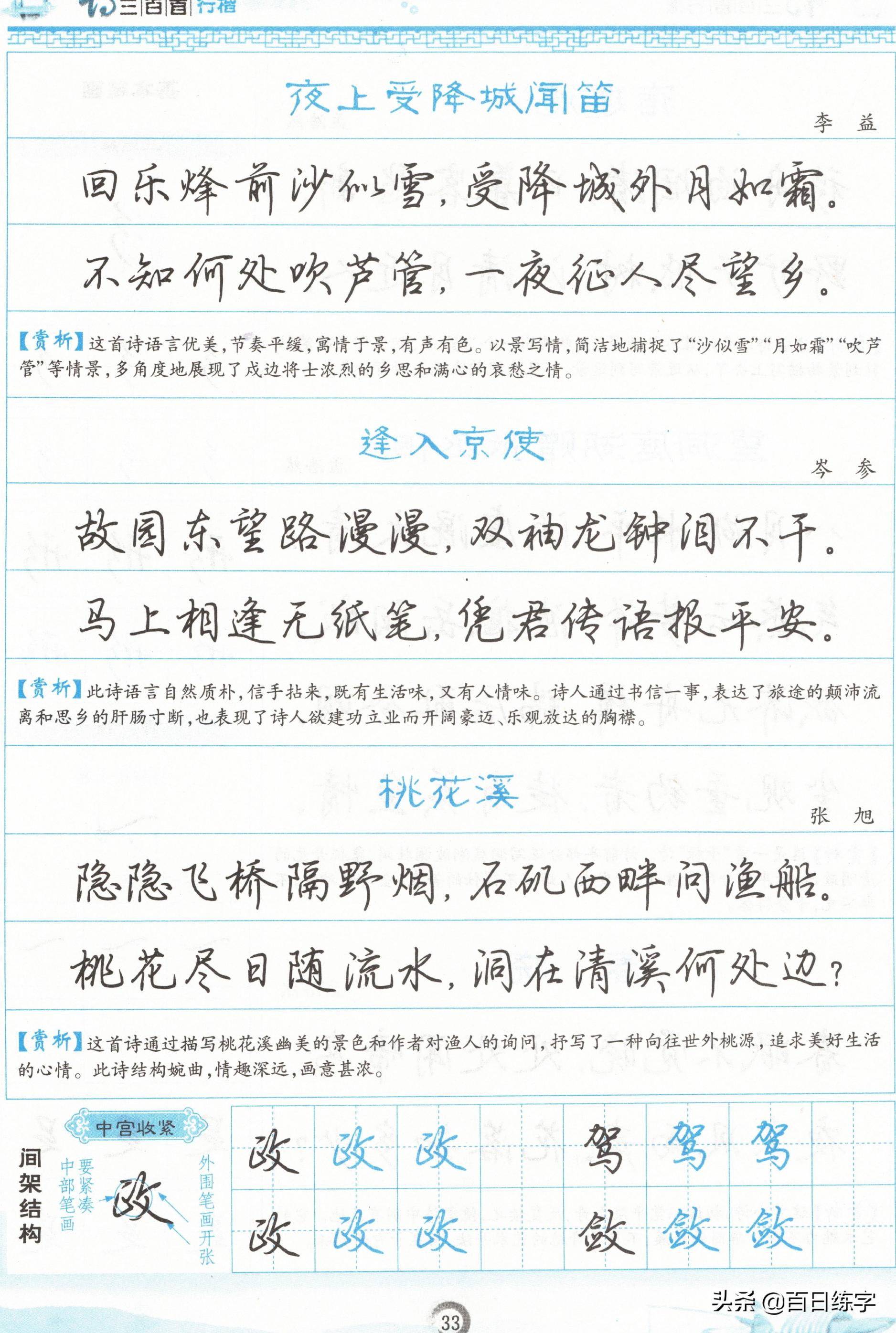 诗词经典唯美古文书法行楷,唐诗行楷中的极品