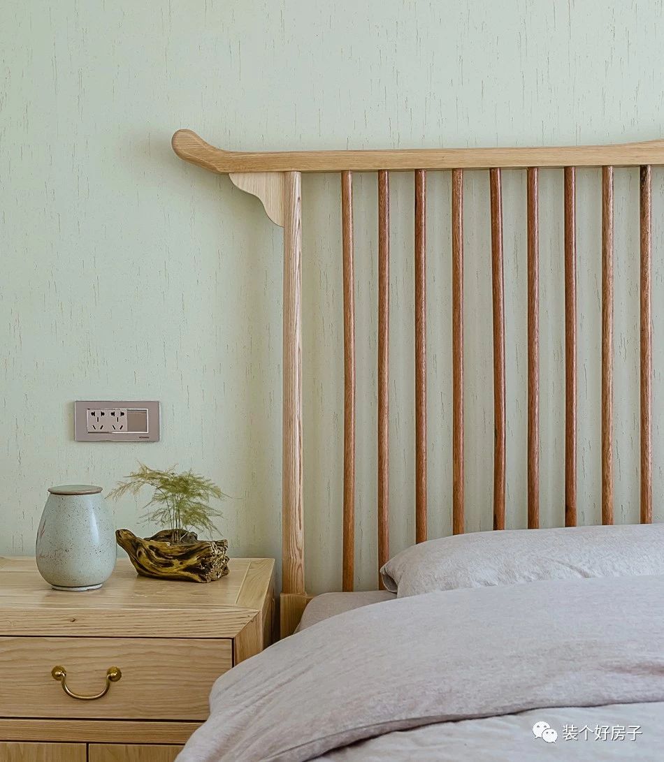 禅意新中式极简茶室风格,原木色书房客厅茶室一体化效果图