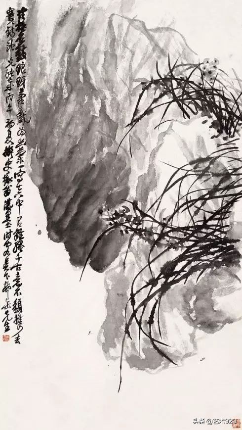 国画兰花画法免费技法教程,国画兰花绘画图