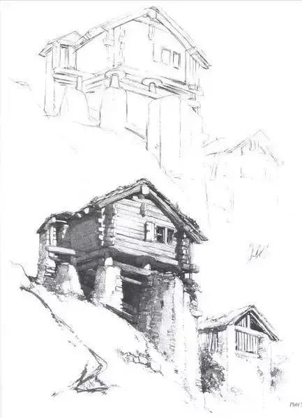 中学生20分钟风景速写临摹图片,速写风景怎么画得又快又好