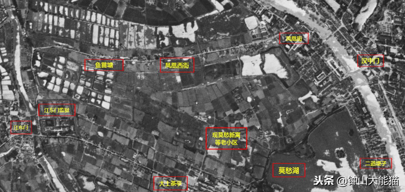 美国中情局解密档案南京1970年高清卫星地图