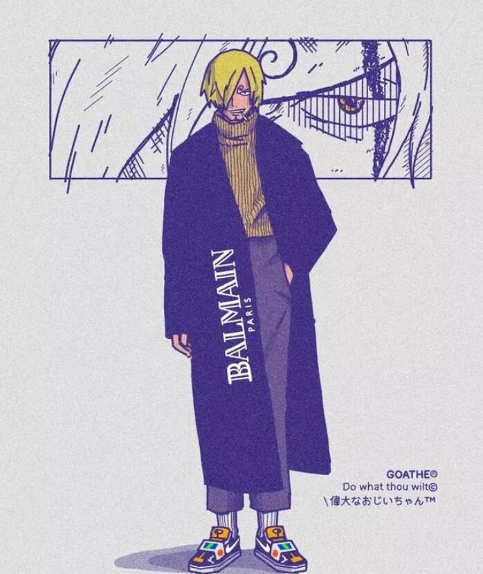 今日份街潮，看海贼王穿潮牌是怎样感觉，原来NIKE是索隆的爱