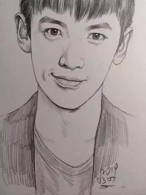 人物速写肖像画,速写是看一眼就能画出来的吗