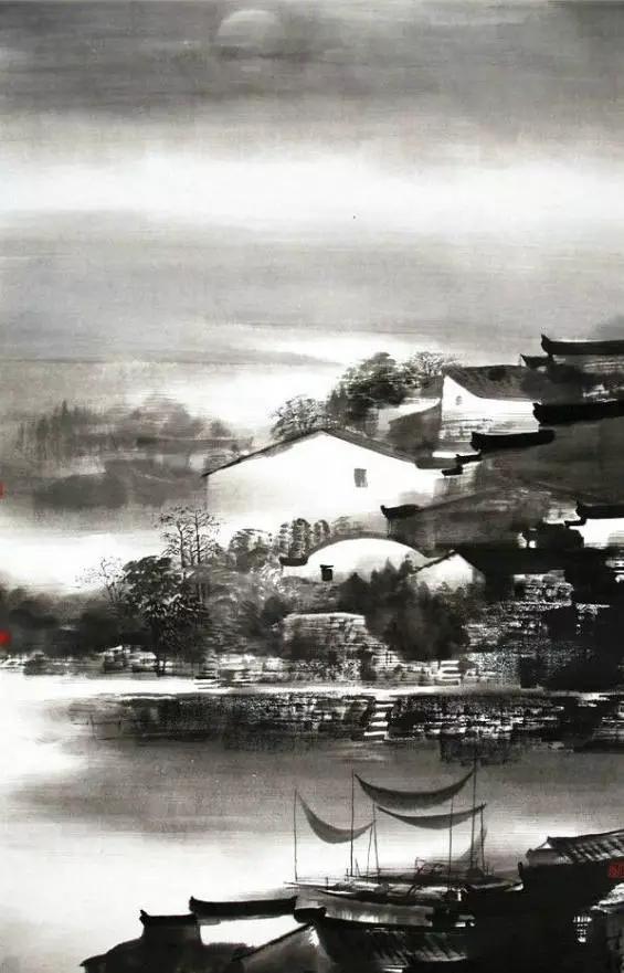 一种水墨画的意境美让人沉醉,一幅水墨画演绎天地自然之美