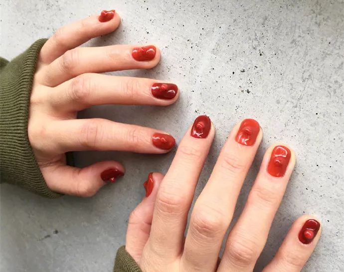 超级短指甲可爱显白简单自己做,短指甲女生的必备指甲图