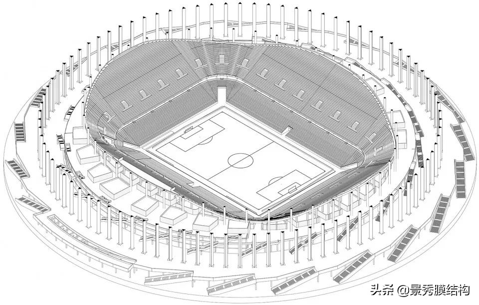 膜结构球场案例,膜结构球场效果图