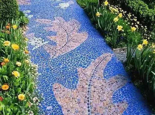 庭院花园石材地板铺设效果,私家庭院最流行的4大铺装方式