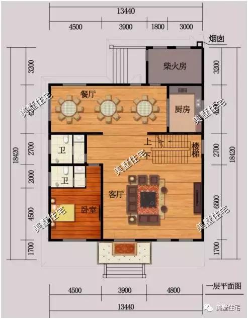 带锅炉的二层别墅图片,带车库锅炉房单独的一层农村别墅